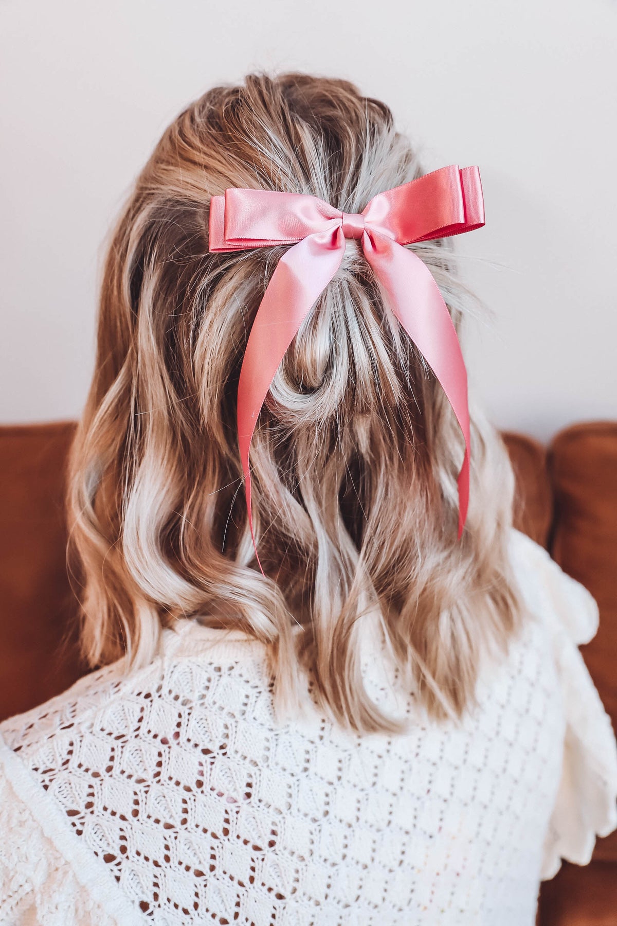 Bow Tie Hair Clip-Pink