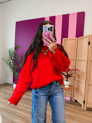 Brielle Sweater-Cherry