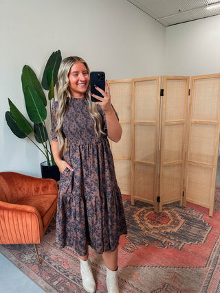 Ophelia Floral Midi Dress