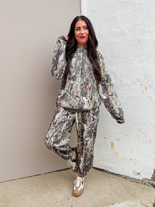 Elevated Essential Hoodie-Olive Camo