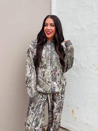 Elevated Essential Hoodie-Olive Camo