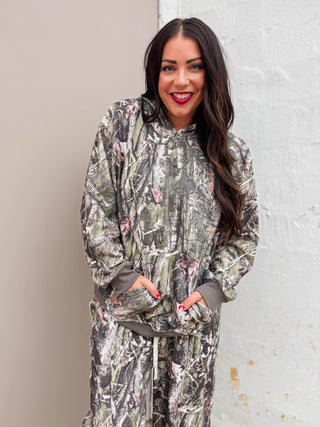 Elevated Essential Hoodie-Olive Camo