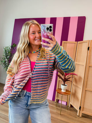 Lucky Charm Zip Up Sweater
