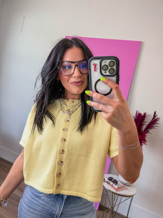 Simply Essential Knit Top-Lemon