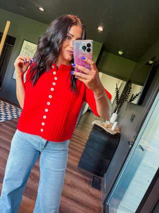 Keersten Button Down Knit Top