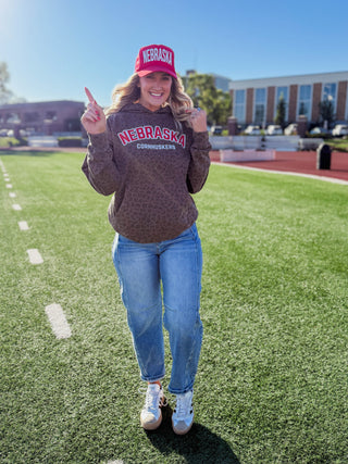 Nebraska Cornhuskers Leopard Hoodie