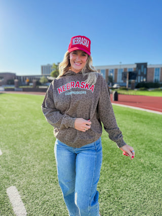 Nebraska Cornhuskers Leopard Hoodie