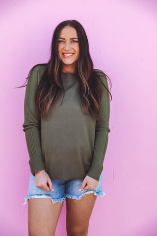 Jackie Sweater-Olive