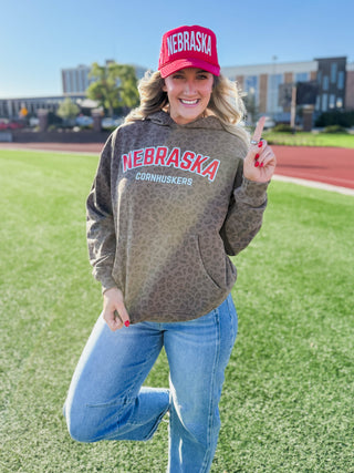 Nebraska Cornhuskers Leopard Hoodie
