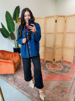 Nora Studded Denim Jacket