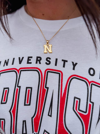 Nebraska Cornhuskers Gold Plated Pendant Necklace