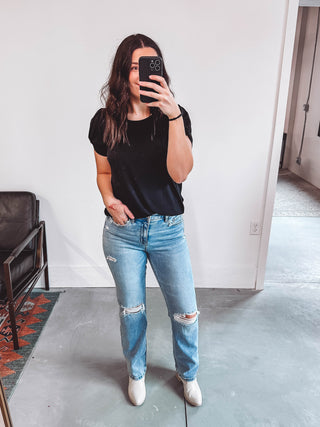 Frankie High Rise Straight Leg Denim