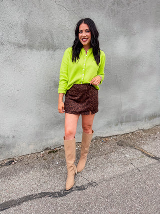 Sylvie Cardigan-Lime