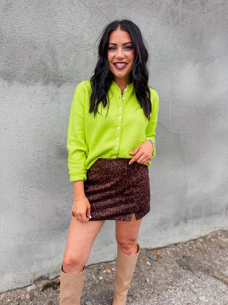 Sylvie Cardigan-Lime