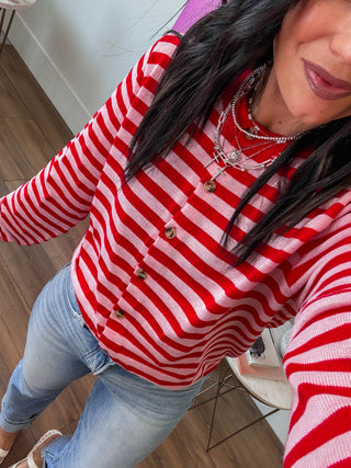 Love Struck Striped Cardigan