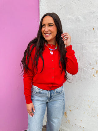 Jana Cardigan-Red