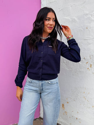 Angie Cardigan-Navy