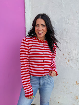 Love Struck Striped Cardigan