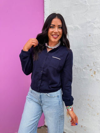 Angie Cardigan-Navy