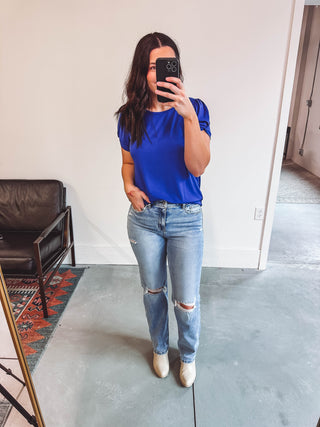 Melanie Top-Royal Blue