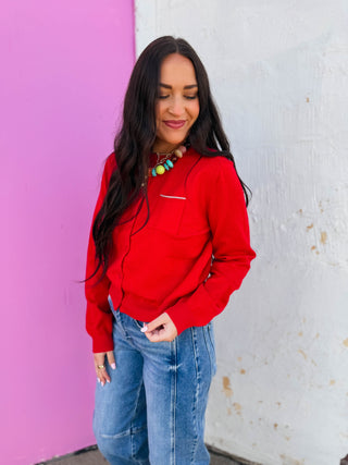 Angie Cardigan-Red