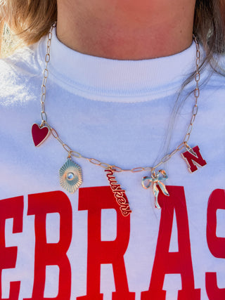 Nebraska Huskers Charm Necklace