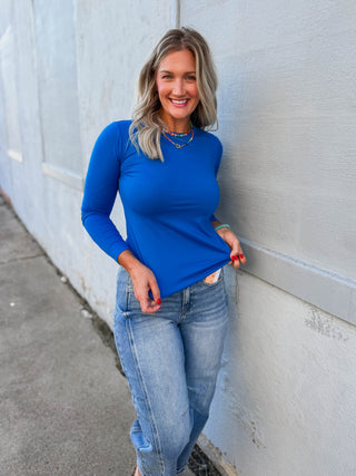 Everyday Essential Long Sleeve-Ocean Blue