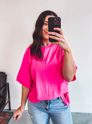 Cami Tee-Hot Pink