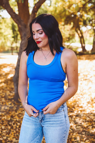 Norah Reversible Tank-Royal Blue