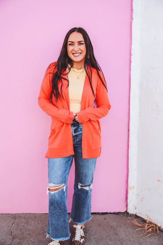 Heidi Cardigan-Light Orange