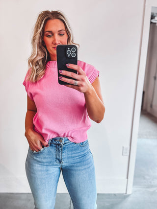 Ryleigh Knit Top-Pink