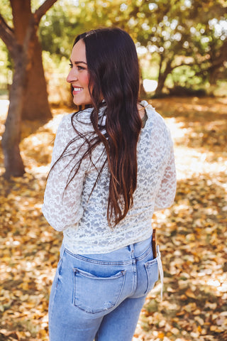 Dahlia Lace Top-Ivory