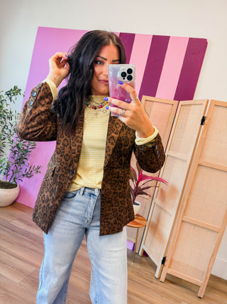 Whitney Leopard Blazer