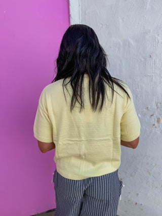 Harper Knit Top-Lemon