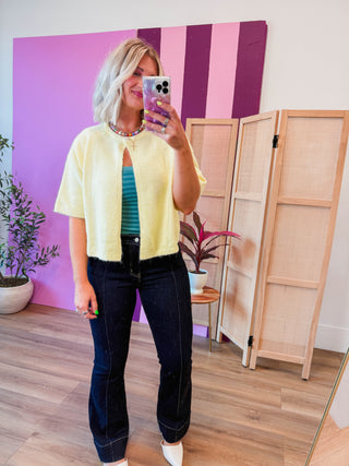 Lilly Cardigan-Lemon