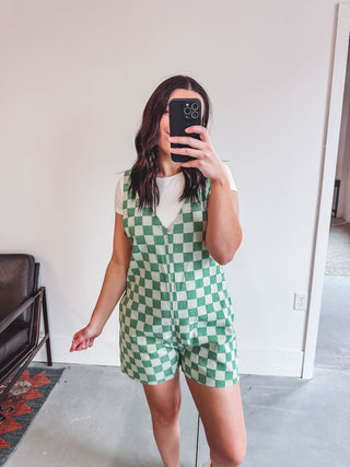 Riley Checkered Romper