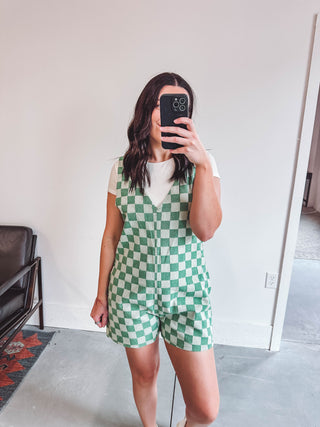 Riley Checkered Romper