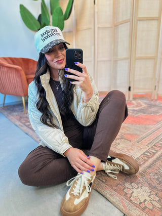 Essential Ribbed Tee-Espresso