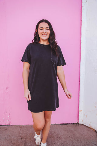 Kick Back Dress-Black-Thread & Supply