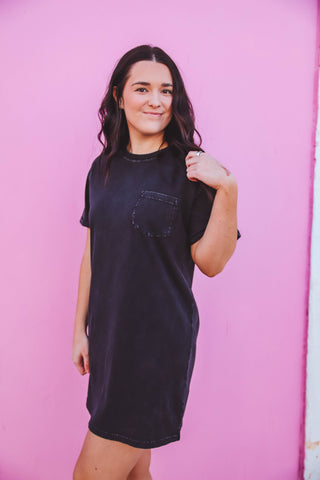 Kick Back Dress-Black-Thread & Supply