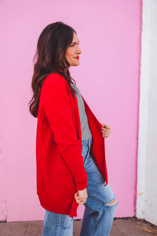 Kristen Cardigan-Red