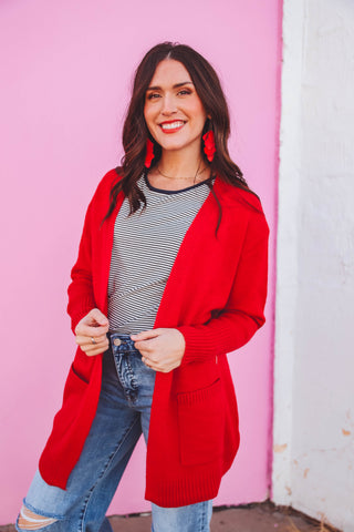 Kristen Cardigan-Red