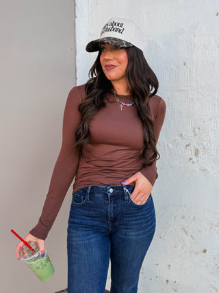 Everyday Essential Long Sleeve-Chocolate