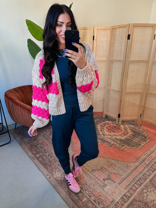 Essential Ribbed Tee-Midnight Navy