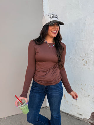 Everyday Essential Long Sleeve-Chocolate