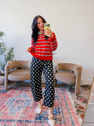 Reese Striped Henley Sweater