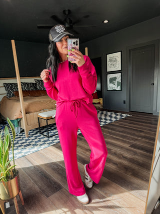 Cozy Core Pants-Plum Pink