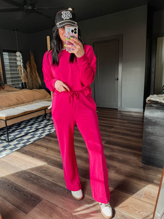 Cozy Core Pullover-Plum Pink