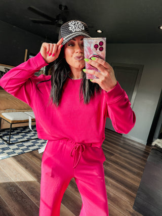 Cozy Core Pullover-Plum Pink