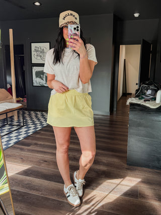 Easy Energy Active Skort-Yellow Glow